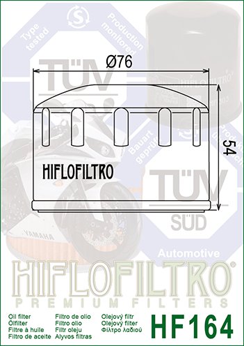 HF164 Hiflofiltro alyvos filtras