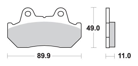 542HS SBS sukepintos stabdžių trinkelės