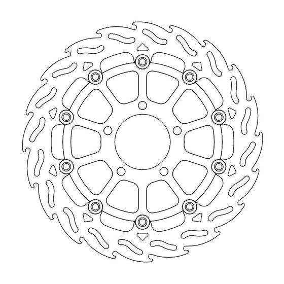 112036 MOTO-MASTER street front right brake disk flame floating for optimal cooling and resistance