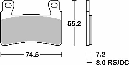 734HF SBS sbs stabdžių kaladėlės keraminės