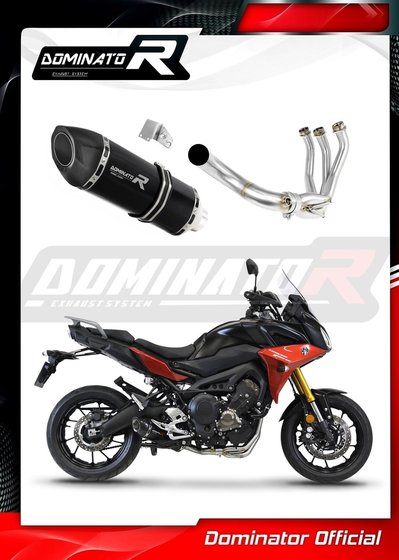 YA134DFBL-S Dominator full exhaust system hp5 black silencer