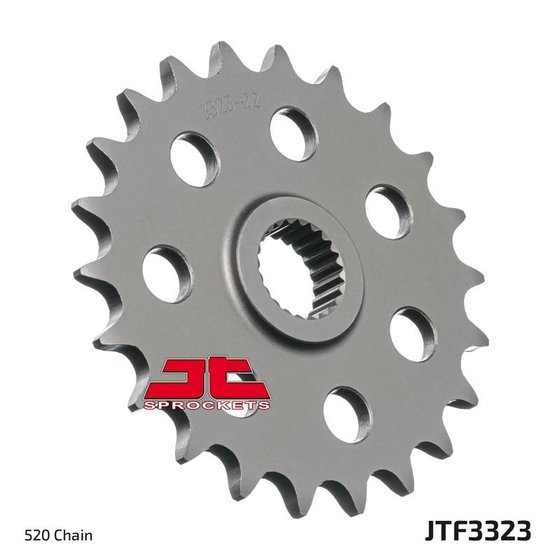 JTF3323.22 JT Sprockets priekinė atsarginė žvaigždutė - 22 dantys - 520 žingsnis - natūralus plienas