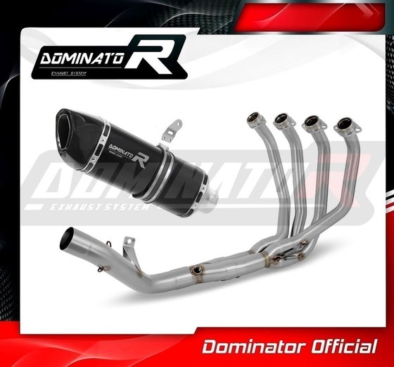 KA073DFBL-S Dominator full exhaust system hp6 black