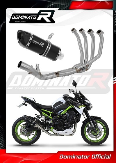 KA073DFBL-S Dominator full exhaust system hp6 black