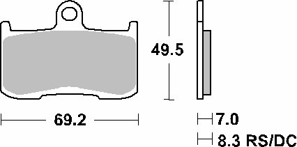 782HS SBS sukepintos stabdžių trinkelės