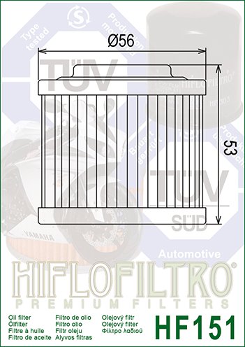 HF151 Hiflofiltro alyvos filtras