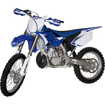 YA04835#046 UFO restauruotos šoninės panelės - yamaha yz125/250 balta