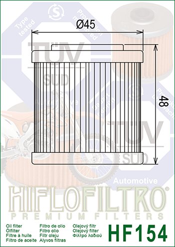 HF154 Hiflofiltro alyvos filtras