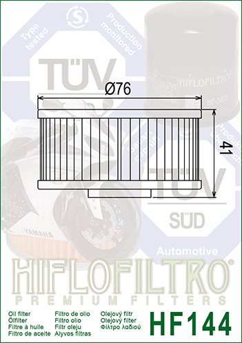 20-HF144 Hiflofiltro "hiflo" alyvos filtras hf144