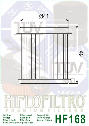 20-HF168 Hiflofiltro "hiflo" alyvos filtras hf168