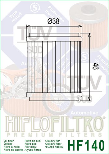 20-HF140 Hiflofiltro alyvos filtras