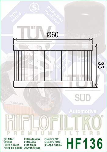 20-HF136 Hiflofiltro alyvos filtras