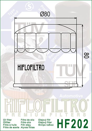 HF202 Hiflofiltro alyvos filtras