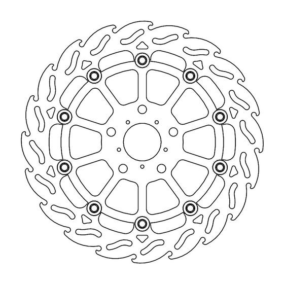 112348 MOTO-MASTER street front left brake disk flame floating for optimal cooling and resistance