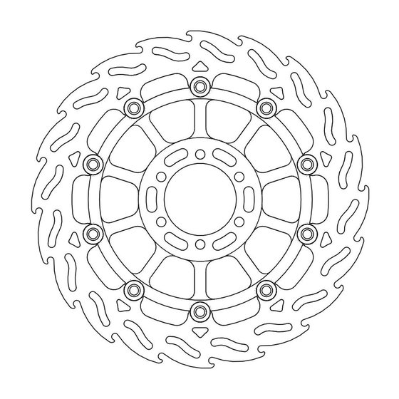 113029 MOTO-MASTER street front right brake disk flame floating for optimal cooling and resistance