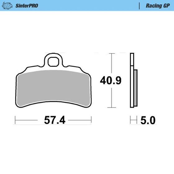 099712 MOTO-MASTER trial sinterpro brake pads racing gp with nrs technology for professional use