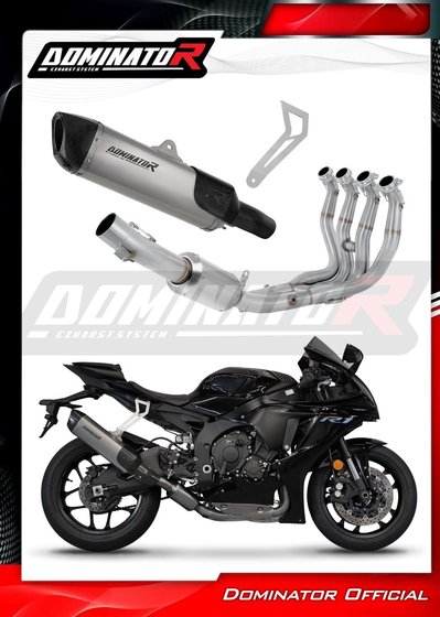 YA067DEXFT Dominator full exhaust system ex silencer titanium hp6 + db killer