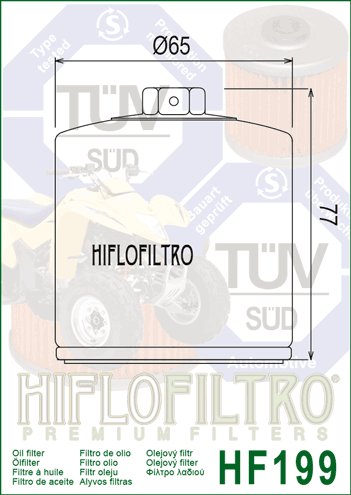 20-HF199 Hiflofiltro "hiflo" alyvos filtras hf199