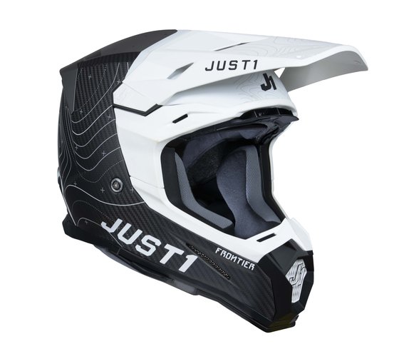 Just 1 šalmas j-22 c frontier black/white/carbon matt