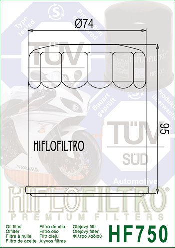 20-HF750 Hiflofiltro "hiflo" alyvos filtras hf750