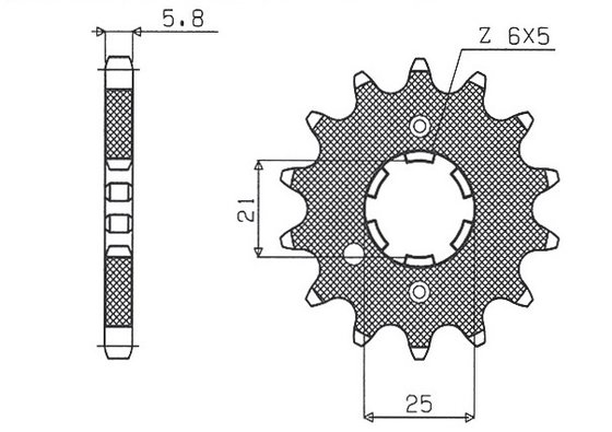 SUN31513 SUNSTAR SPROCKETS priekinė žvaigždutė