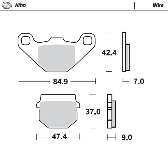 235-090121 MOTO-MASTER moto-master stabdžių kaladėlės kawasaki: kx80/100 &lt;1996, kdx125 &lt;2003, suzuki: rm80/85 &lt;