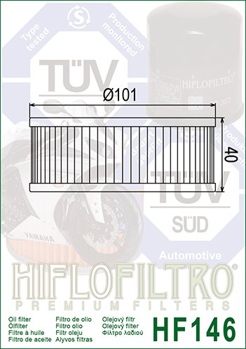 20-HF146 Hiflofiltro "hiflo" alyvos filtras hf146