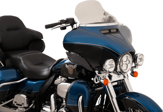 KW05-01-0466-T KLOCK WERKS aukštas dūmų priekinis stiklas su atšvaitu harley davidson flh