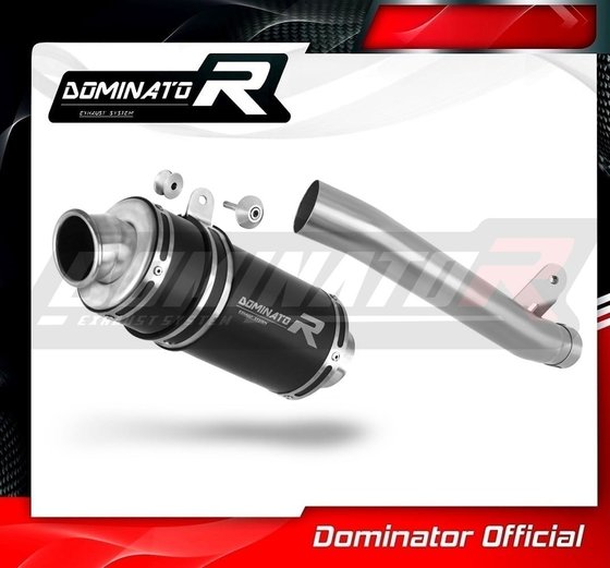 SU102DCBL-S Dominator exhaust silencer muffler slip-on gp1 black