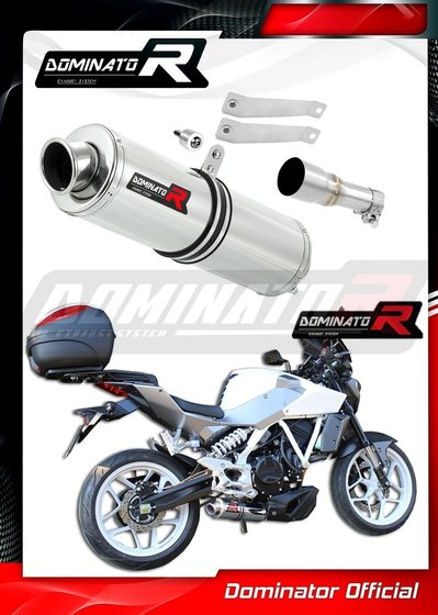 HY003DST-S Dominator exhaust silencer round