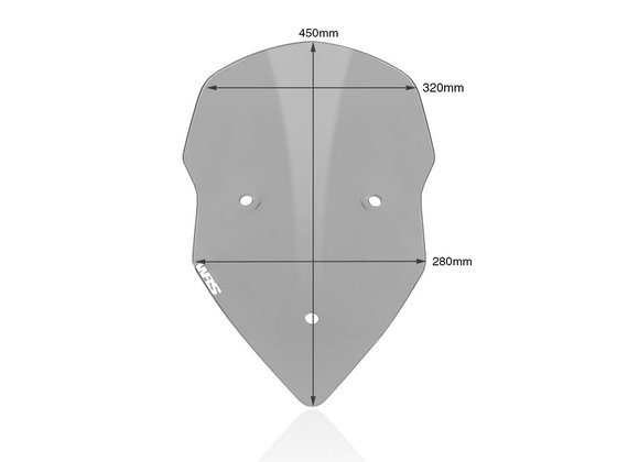 DU013F WRS dūmų priekinis stiklas multistrada motociklui