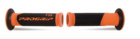 PRO GRIP dvigubo tankio rankenos - juodos/fluoro oranžinės spalvos