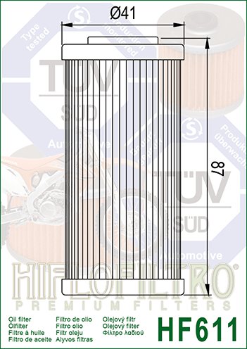 20-HF611 Hiflofiltro "hiflo" alyvos filtras hf611