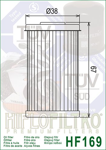 20-HF169 Hiflofiltro "hiflo" alyvos filtras hf169