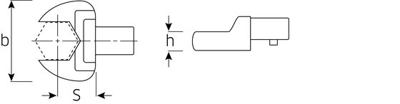 STAHLWILLE atviras įdėklo įrankis 22 mm