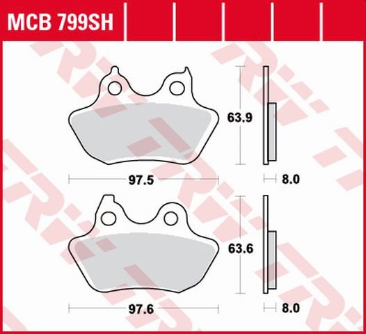 MCB799SH TRW stabdžių trinkelės