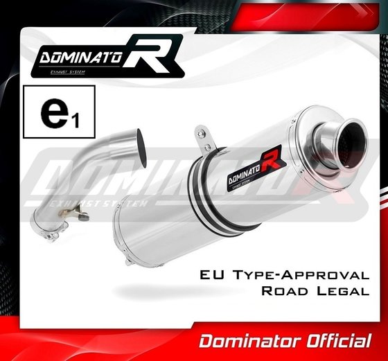 BW015DST-H Dominator homologated exhaust silencer round