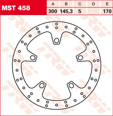 692-458 TRW lucas stabdžių diskas mst458, standus