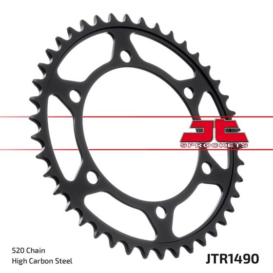 47537JT JT Sprockets galinė žvaigždutė 37 danties žingsnis 520 juoda