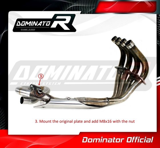 HO080D Dominator exhaust cat eliminator decat