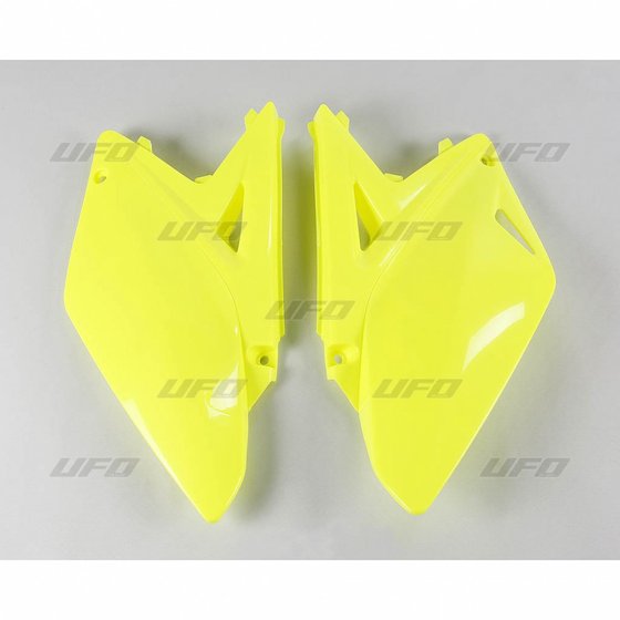 SU04929#DFLU UFO fluorescencinės geltonos spalvos šoninės panelės suzuki rmz250 (2014-2018)