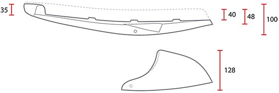 SCRSR-BLHB C-RACER plokščia ir dengta sėdynė iš sintetinės odos, skirta yamaha sr400