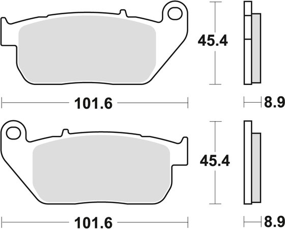 MCB753SV TRW sukepinto metalo stabdžių trinkelės, skirtos gatvės darbui