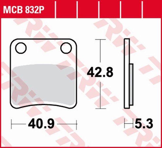 MCB832P TRW sukepinto metalo stabdžių trinkelės