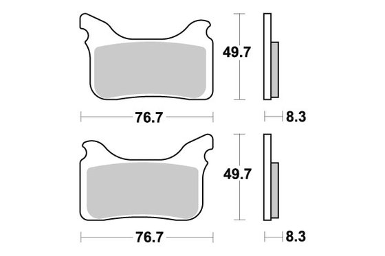 6568423 DOPPLER sbs stabdžių kaladėlės racing sintered