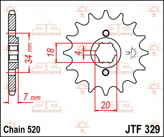 32916JT JT Sprockets priekinė žvaigždutė