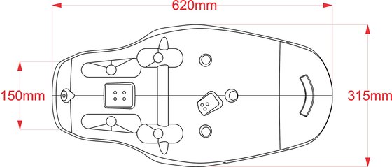 SCRF-YXSR-BLSBL C-RACER scrambler sėdynė juoda xsr