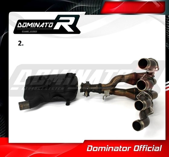 SU098DFFBL-S Dominator exhaust silencer hp3 black low level