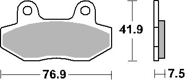 814HF SBS stabdžių kaladėlės keraminės