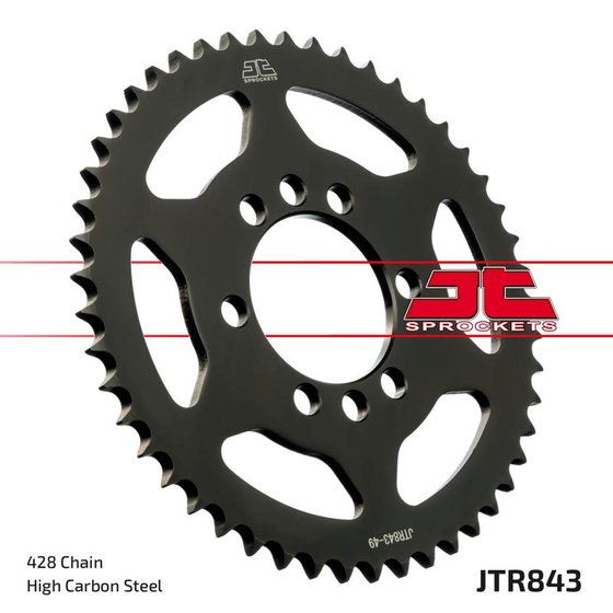 84349JT JT Sprockets galinė žvaigždutė 49 danties žingsnis 428 jtr84349